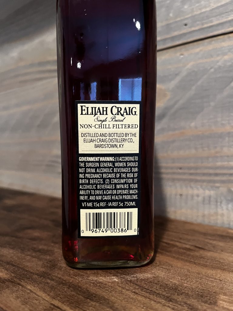 Elijah Craig Universal Fine Wine & Spirits Private Barrel