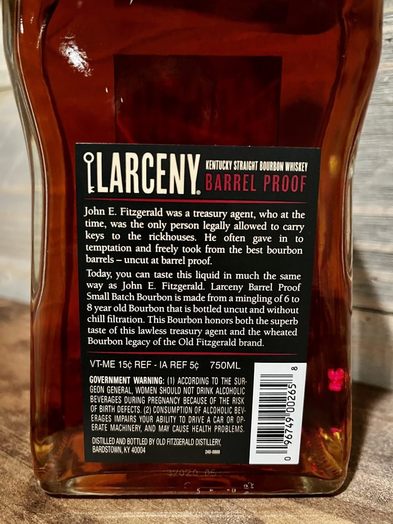 Larceny Barrel Proof A123